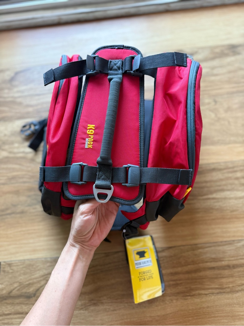 Mountainsmith K-9 Pack Medium Heritage Red Dog Hiking Backpack Saddle Bag NWT